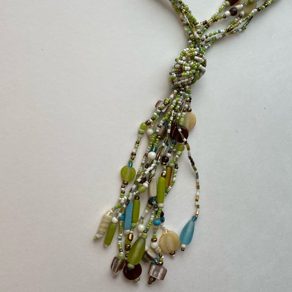 Multi strand beaded necklace